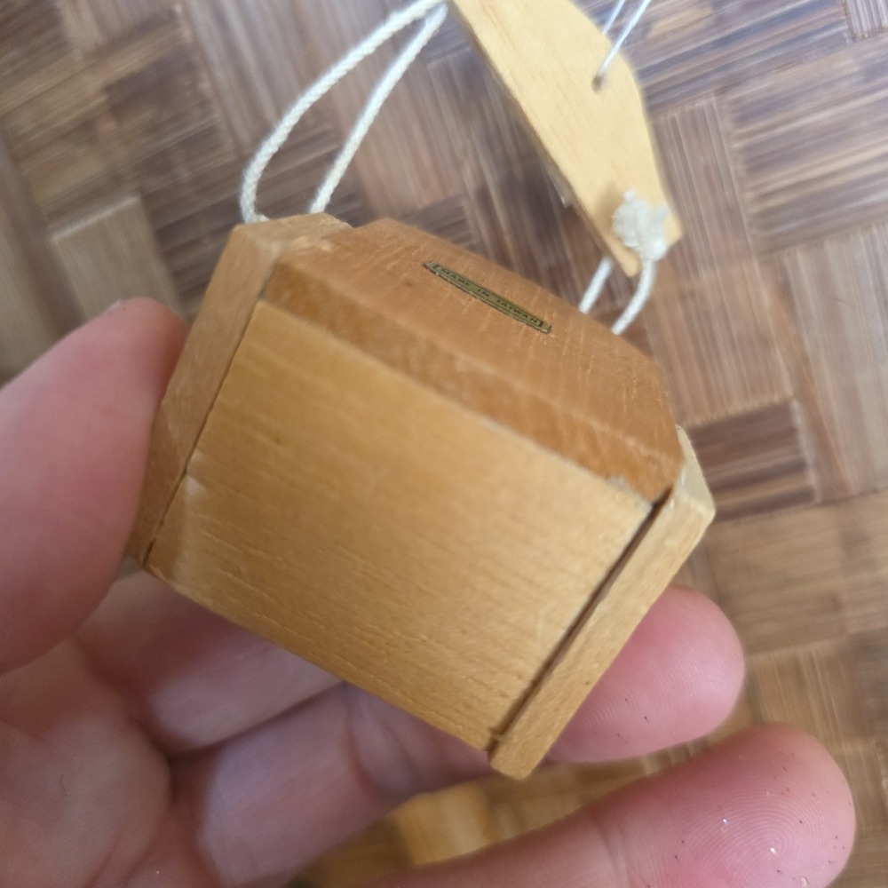 Little Wooden Drummer Boy On A Swing Christmas Ornament Wood Noel Hand Painted - Picture 5 of 5